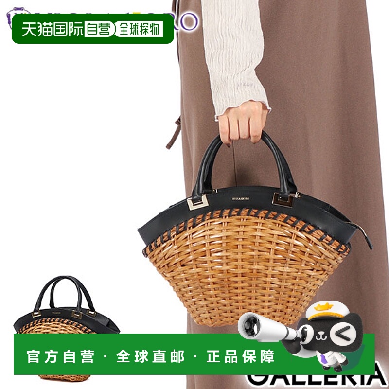 日本直邮Violadoro 女士大号皮革手提包篮子包优雅可爱时尚采用分