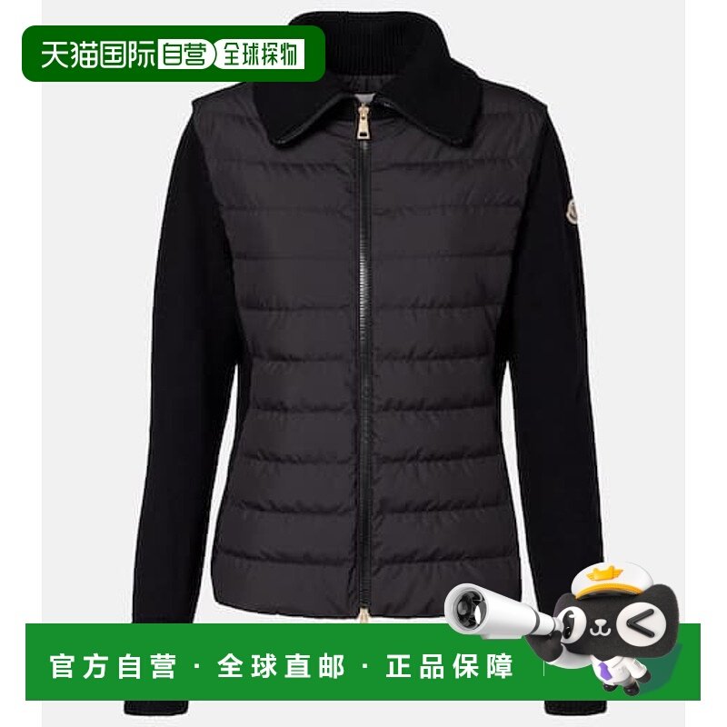 香港直邮Moncler 盟可睐 女士 Down-paneled 初剪羊毛针织开衫,男装,夹克,淘宝优惠券,粉丝福利购,淘宝优惠卷
