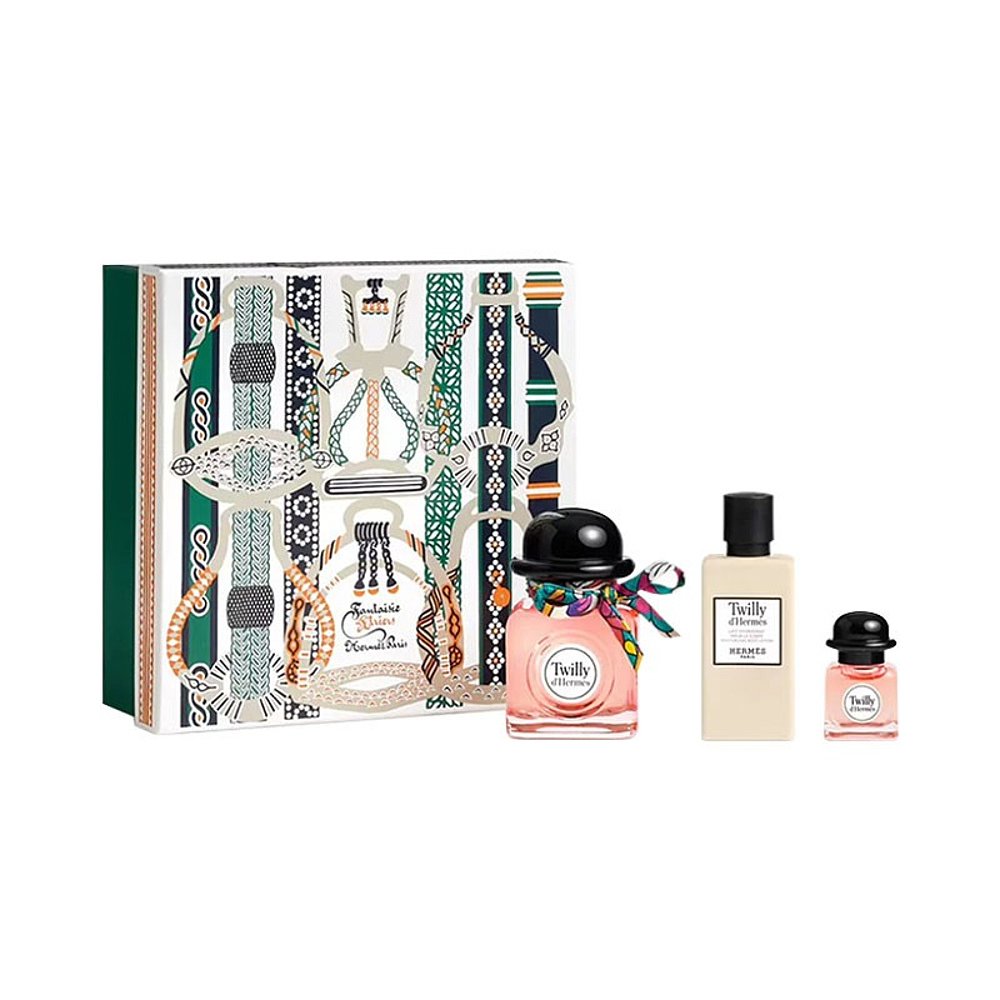 欧洲直邮Hermes爱马仕Twilly晚香玉丝巾女士浓香水身体乳套装礼盒