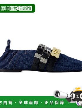 香港直邮GANNI 女士芭蕾乐福鞋 B1020073 SS2026 蓝色