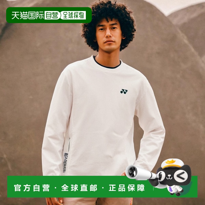 韩国直邮YONEX 羽毛球专业品牌231JJ001U WHITE/GREEN运动卫衣/套