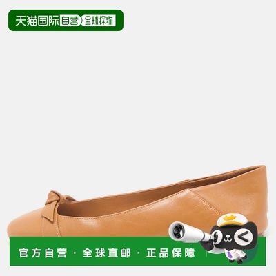 自营Alexandre Birman Tan Leather Clarita Collapsible Ballet