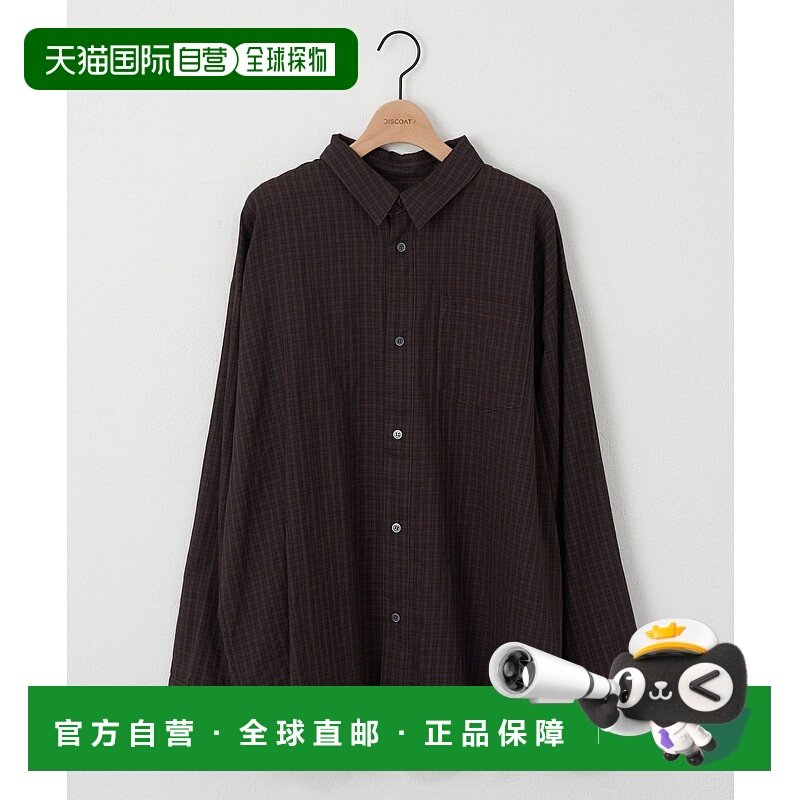 1h可退 日本直邮Discoat 男女同款 宽松 格纹 Oversize 衬衫 DPZ2