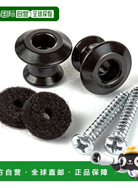 【日本直邮】邓禄普 电吉他背带钉 套组 黑色 2PSLS033BK