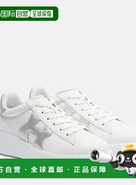 1h可退 香港直邮Hogan 女士 Rebel 皮质防水台运动鞋 white白色