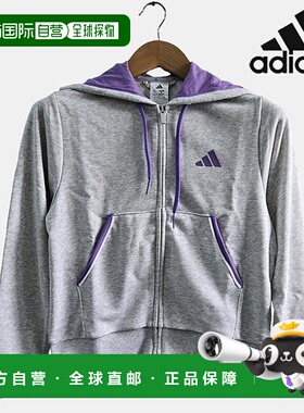 韩国直邮adidas [热卖] 阿迪达斯女式连帽拉链衫 /K8- JP2535/W C