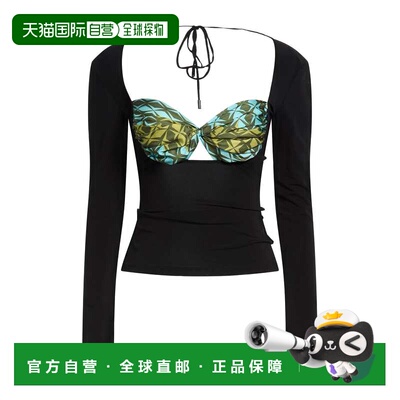 1h可退 香港直邮Marine Serre 女士 上衣 black黑色 舒适时尚