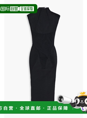 1h可退 香港直邮Alaia 女士 弹力薄纱中长连衣裙 AA9R12875T58899