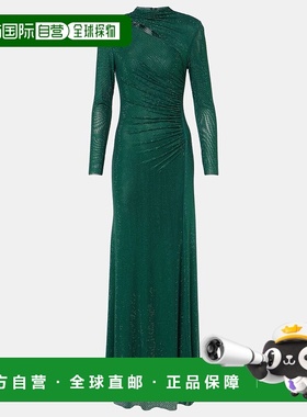 1h可退 香港直邮Self-Portrait 女士 精饰褶皱睡裙 green绿色 舒