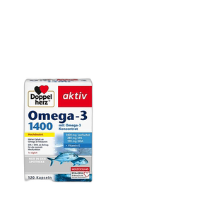 欧洲直邮德国双心Doppelherz深海鱼油1400胶囊120粒软化心脑血管