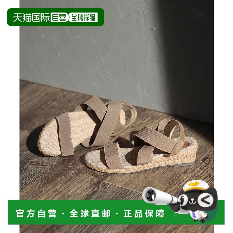 【日本直邮】SESTO 3.5 厘米鞋跟橡胶合身凉鞋（摩卡）外穿舒适