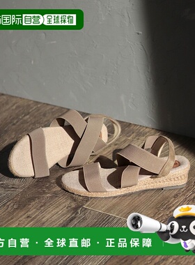 【日本直邮】SESTO 3.5 厘米鞋跟橡胶合身凉鞋（摩卡）外穿舒适