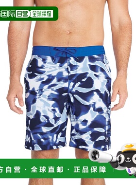 自营Speedo Printed Bondi Basin Boardshorts Mens  Blue 9