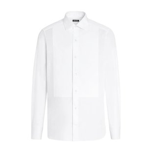 CT19809MENRM 衬衫 SS2024 白色 ZEGNA 徽标长袖 男士