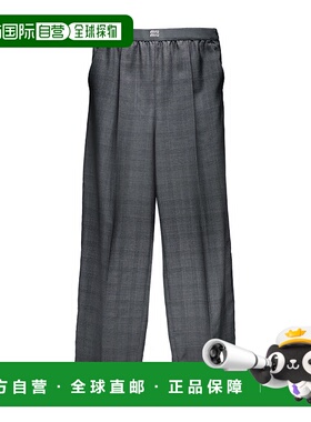 香港直邮miu miu/缪缪威尔斯亲王格纹阔腿长裤褲裝MP170215POF048