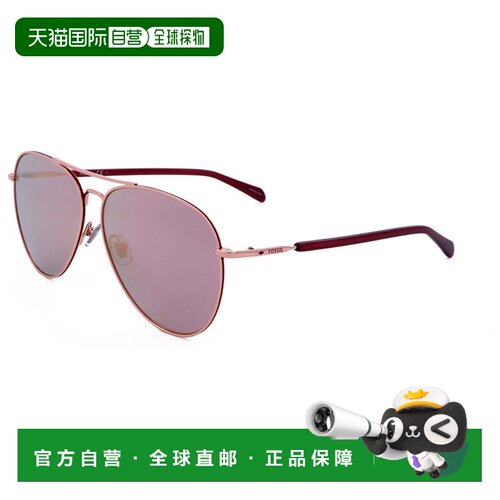 自营Fossil女士58毫米太阳镜FOS3102-G-S-AU2-58-玫瑰金 美国奥莱
