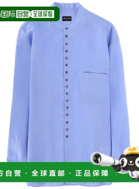 香港直邮armani 阿玛尼 男士 亚麻衬衫 GM003501TE11049