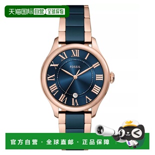 自营Fossil Women's Gilmore Blue Dial Watch - blue 美国奥莱直