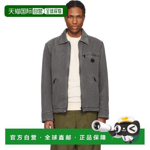 1h可退 香港直邮Moncler 盟可睐 男士 灰色 Acate Padded 牛仔夹