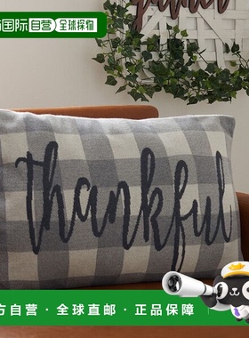 自营 safavieh感恩枕头 - 深灰色/浅灰色/自然色 美国奥莱直发
