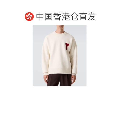 1h可退 香港直邮Ami Paris 男士 Ami De Cœur 初剪羊毛毛衣