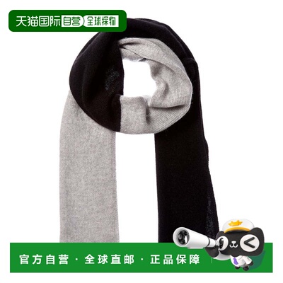 自营Portolano Colorblocked Cashmere Scarf - black 美国奥莱直