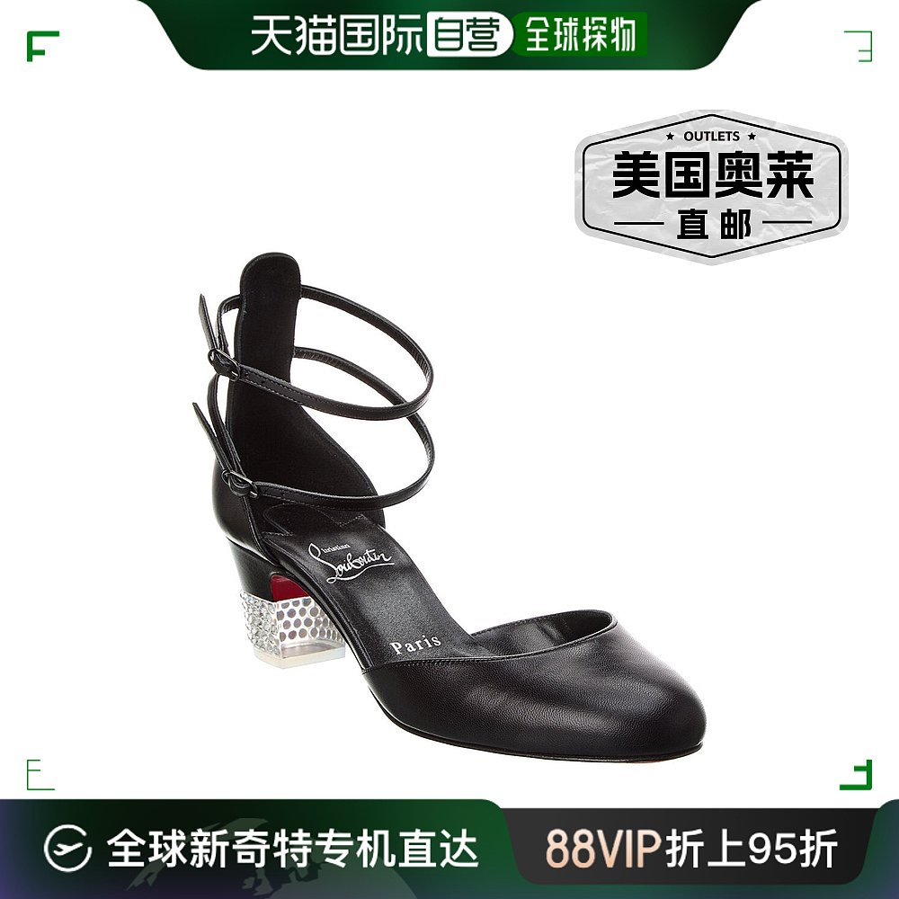 Christian Louboutin Cassandrinetta 45 皮革高跟鞋 - 黑色 【美 女鞋 时尚休闲鞋 原图主图