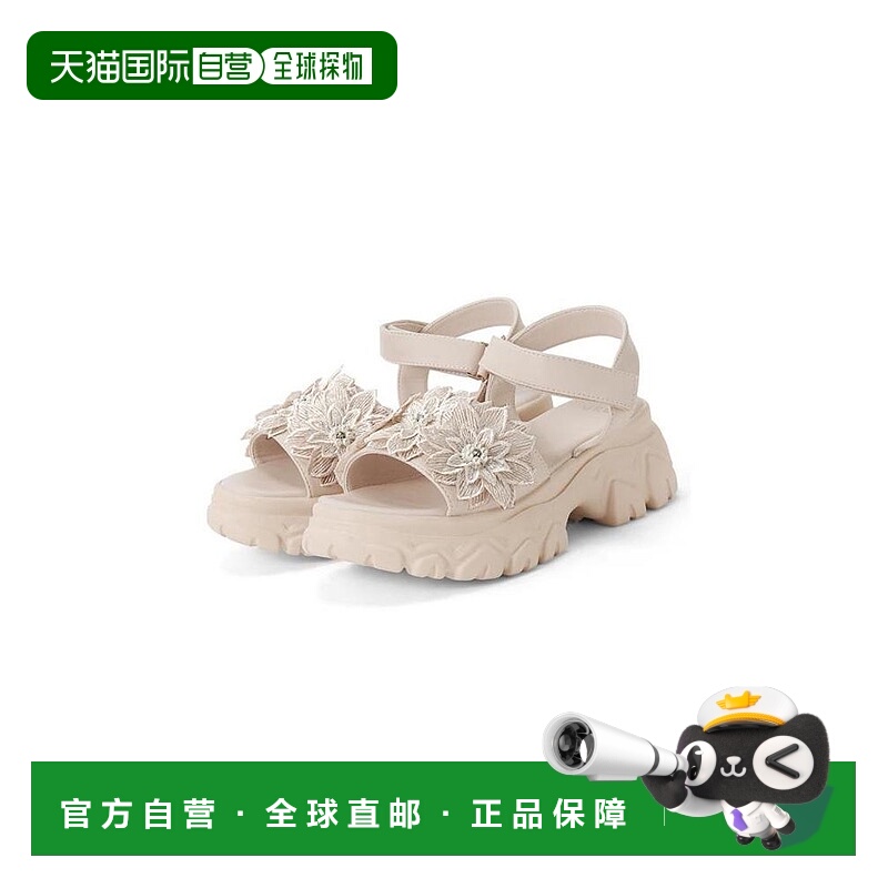 日本直邮日潮 GRL 花朵刺绣 运动凉鞋 zr1065高跟罗马鞋