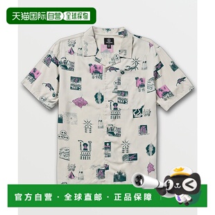 1h可退 日本直邮VOLCOM 男女同款短袖夏季全印花衬衫 A0422501