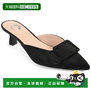 自营Journee Collection Womens Vianna Kitten Heel Mules Point