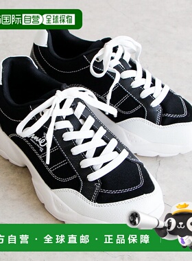 日本直邮Arnold Palmer 女士厚底运动鞋黑色轻便低帮厚底运动鞋老