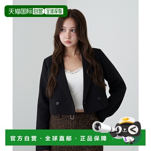 1h可退 日本直邮Ray Cassin 女装 短款修身休闲西装外套 里料条纹