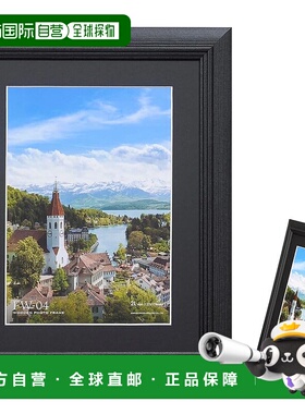 【日本直邮】HAKUBA 木制相框 FW-04 2L 带支架 黑色 FW-4-BK2L