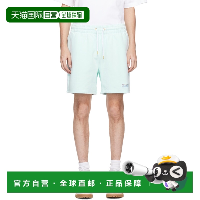 香港直邮Casablanca 男士 蓝色 Manga Tennis Ball 运动短裤 MAW2