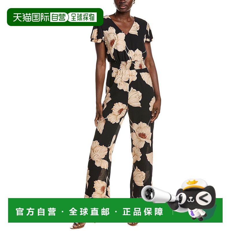 自营Nanette Nanette Lepore烟熏腰连身裤-黑色 美国奥莱直发