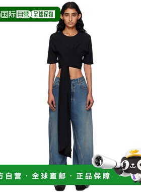 1h可退 香港直邮alaia 女士 黑色系带上装 AA9H1250W071B