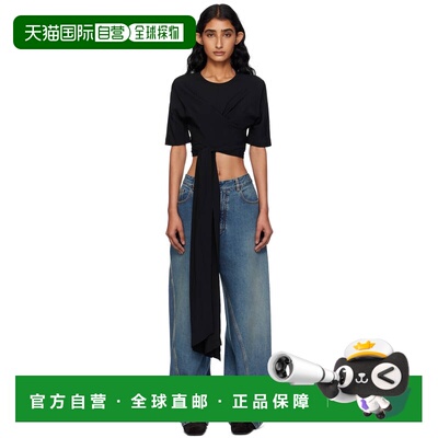 1h可退 香港直邮alaia 女士 黑色系带上装 AA9H1250W071B