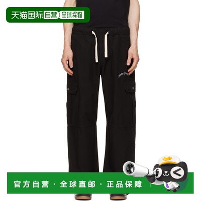 香港直邮Palm Angels 棕榈天使 男士 黑色 Curved Logo Loose 工