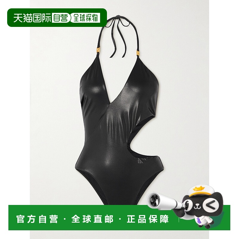 1h可退 香港直邮潮奢 Versace 范思哲 女士 黑色 Greca 泳衣 1013