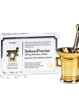 欧洲直邮英国药房PharmaNord法尔诺德有机硒100mcg增强免疫60片