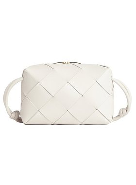 Bottega Veneta/葆蝶家 23新款 女士小号白色小羊皮单肩包