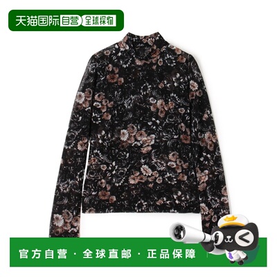 1h可退 日本直邮EDITION 女装 2025秋冬 薄纱印花 高领T恤 可爱花