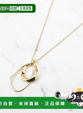 1h可退 日本直邮UNTITLED 女士 真锌合金 双环吊坠项链 可调节长