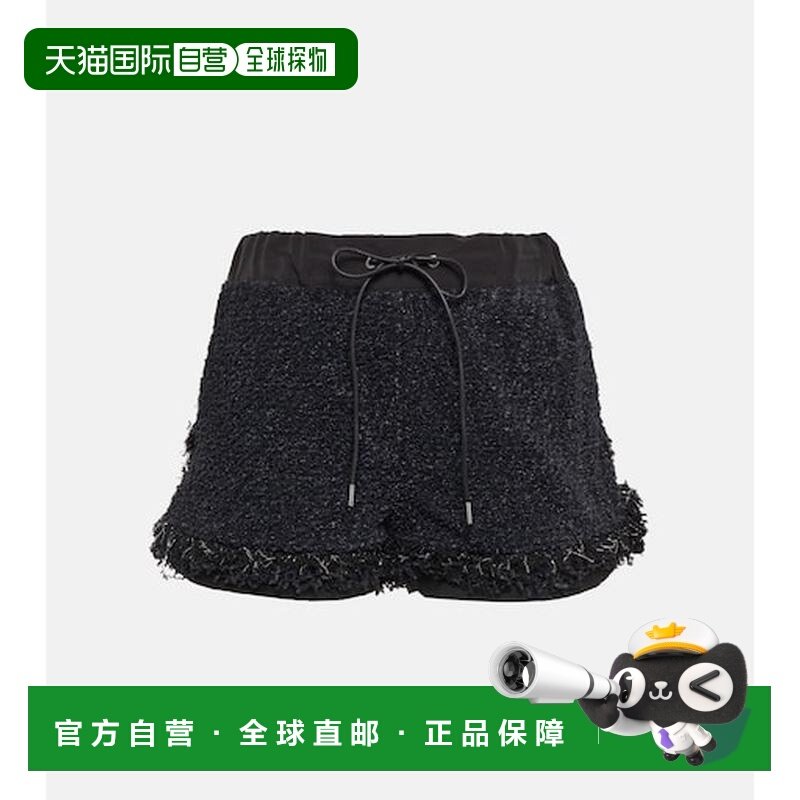 1h可退 香港直邮Sacai 女士 抽绳花呢短裤 003638 black黑色 舒适,女装/女士精品,休闲裤,淘宝优惠券,粉丝福利购,淘宝优惠卷