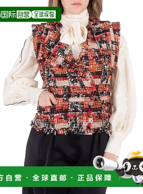 自营 Isabel Marant女士粉红色Djiroy羊毛斜纹背心-粉红色 美国奥