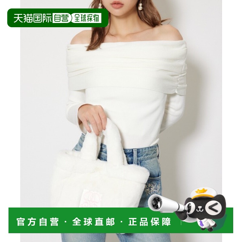 1h可退 日本直邮rienda 女装 仿毛绒托特包 可切换手提单肩 110IA