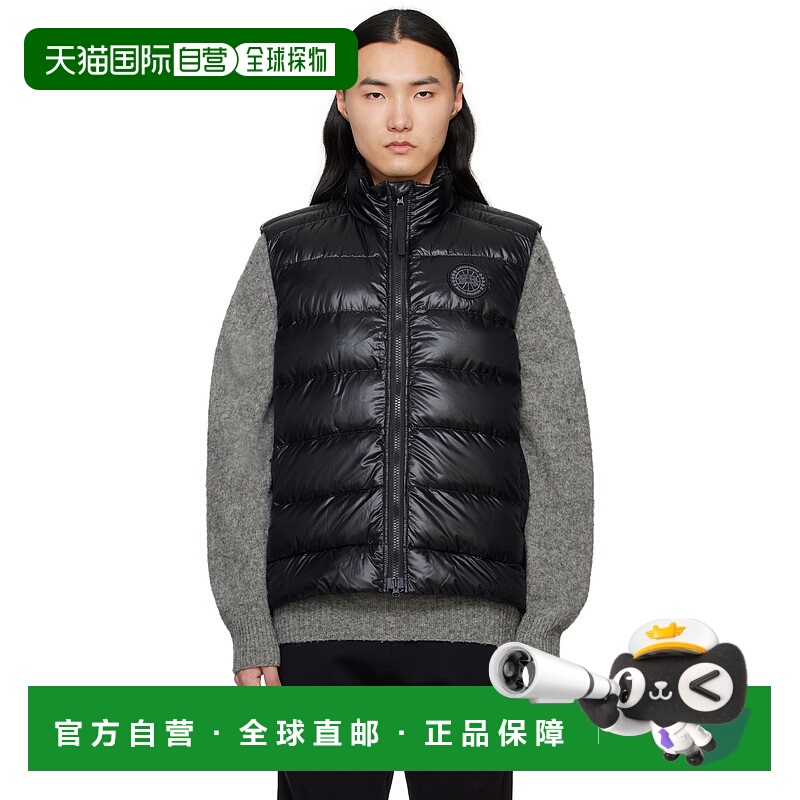 香港直邮潮奢 Canada Goose 加拿大鹅 男士 黑色黑标系列 Crofton