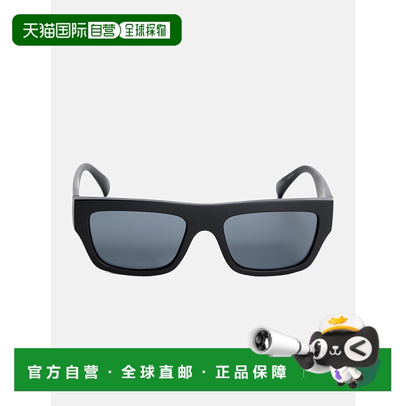 自营guessNarrow Square Plastic Wayfarers - black 美国奥莱直