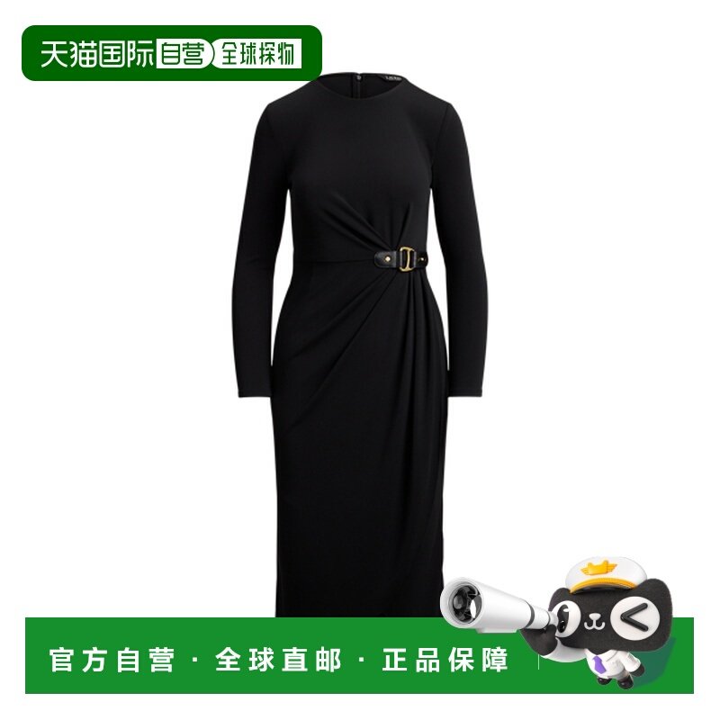 日本直邮Ralph Lauren Lauren 扣饰装饰弹力针织连衣裙 [10006746,童装/婴儿装/亲子装,连衣裙,淘宝优惠券,粉丝福利购,淘宝优惠卷