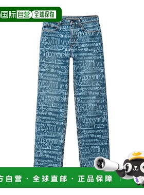 1h可退 香港直邮奢淘 Alexander Wang 中腰直筒牛仔裤 女 4DC2244